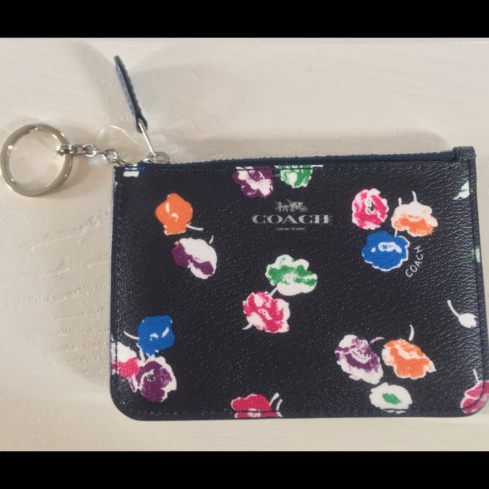 Coach Wildflower Key Pouch & Coin Purse Key Chain